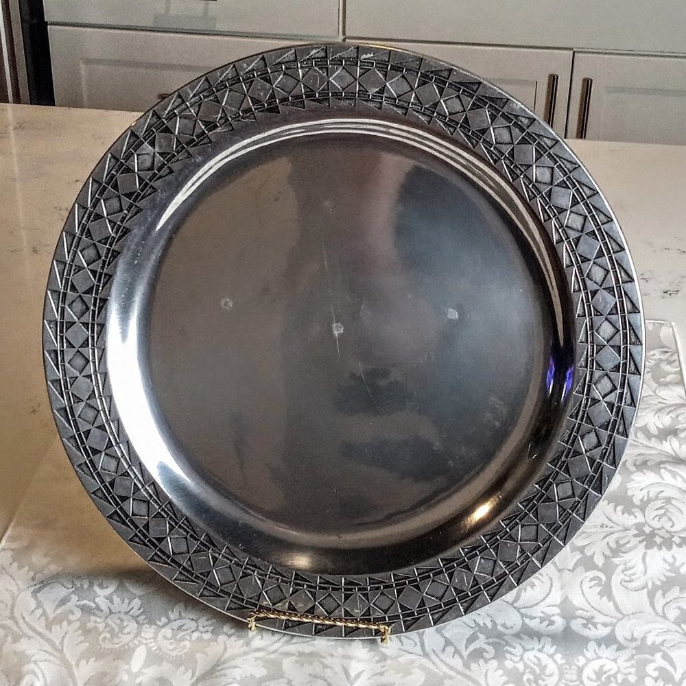 Vintage Wilton Armetale Acoma 14" Pewter Platter
